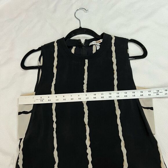 Derek Lam 10 Crosby Black White Cream Striped Shift Dress - Picture 5 of 8